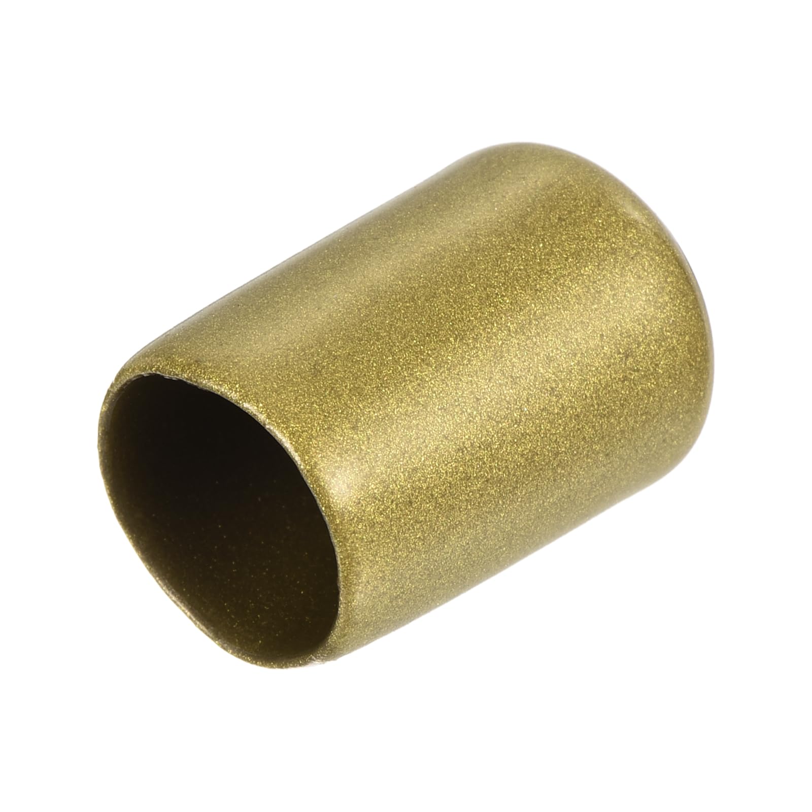 20pcs Rubber End Caps 13.5mm ID Vinyl Round Tube Bolt Cap Cover Thread Protectors Gold