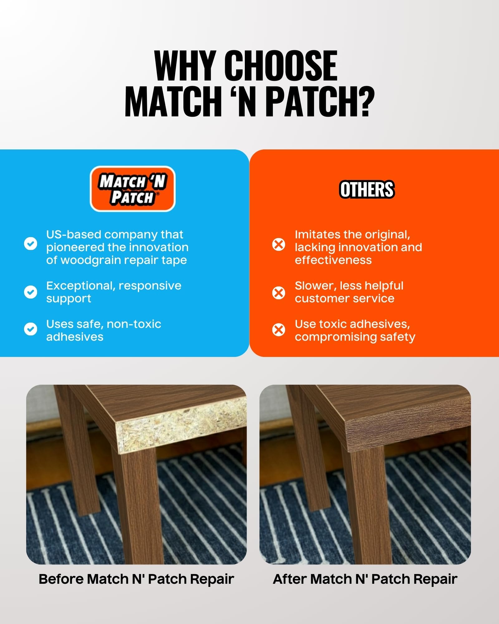 Antique Oak Wood Grain Repair Tape