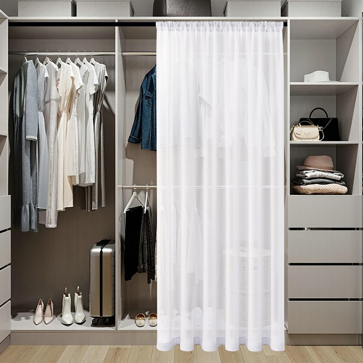 Sheer Door Curtain Closet Linen Textured Curtains Sheer Doorway Light Filtering Voile Patio Glass Doors Rod Pocket Curtain French Door