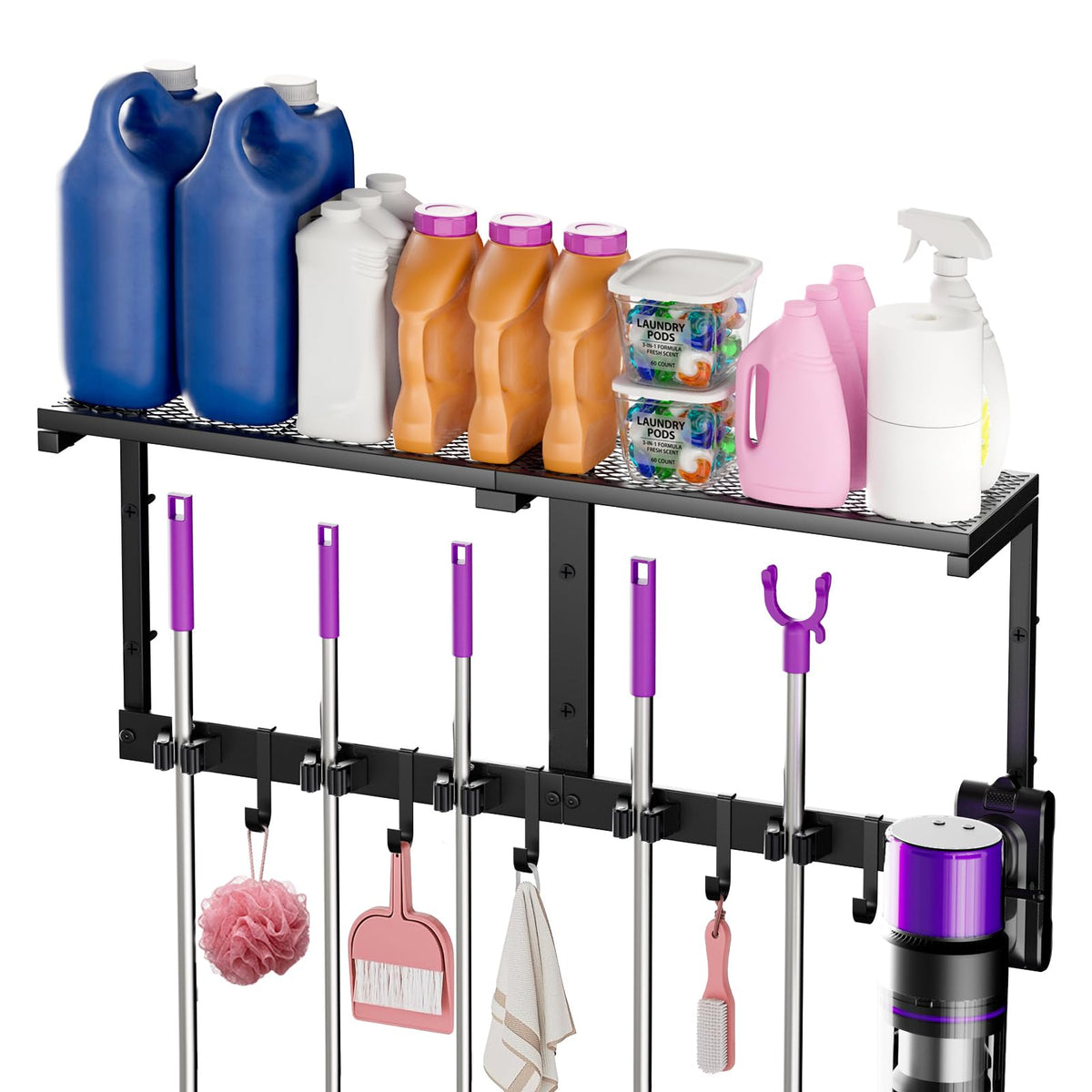 Heavy Duty Broom Holder Wall Mount