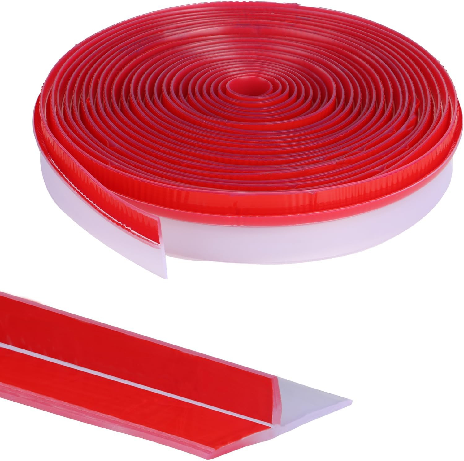 Orghtin T-Shaped Silicone Seal Strip, Clear Door Sealer Weather Stripping, 20Ft Door Draft Stopper