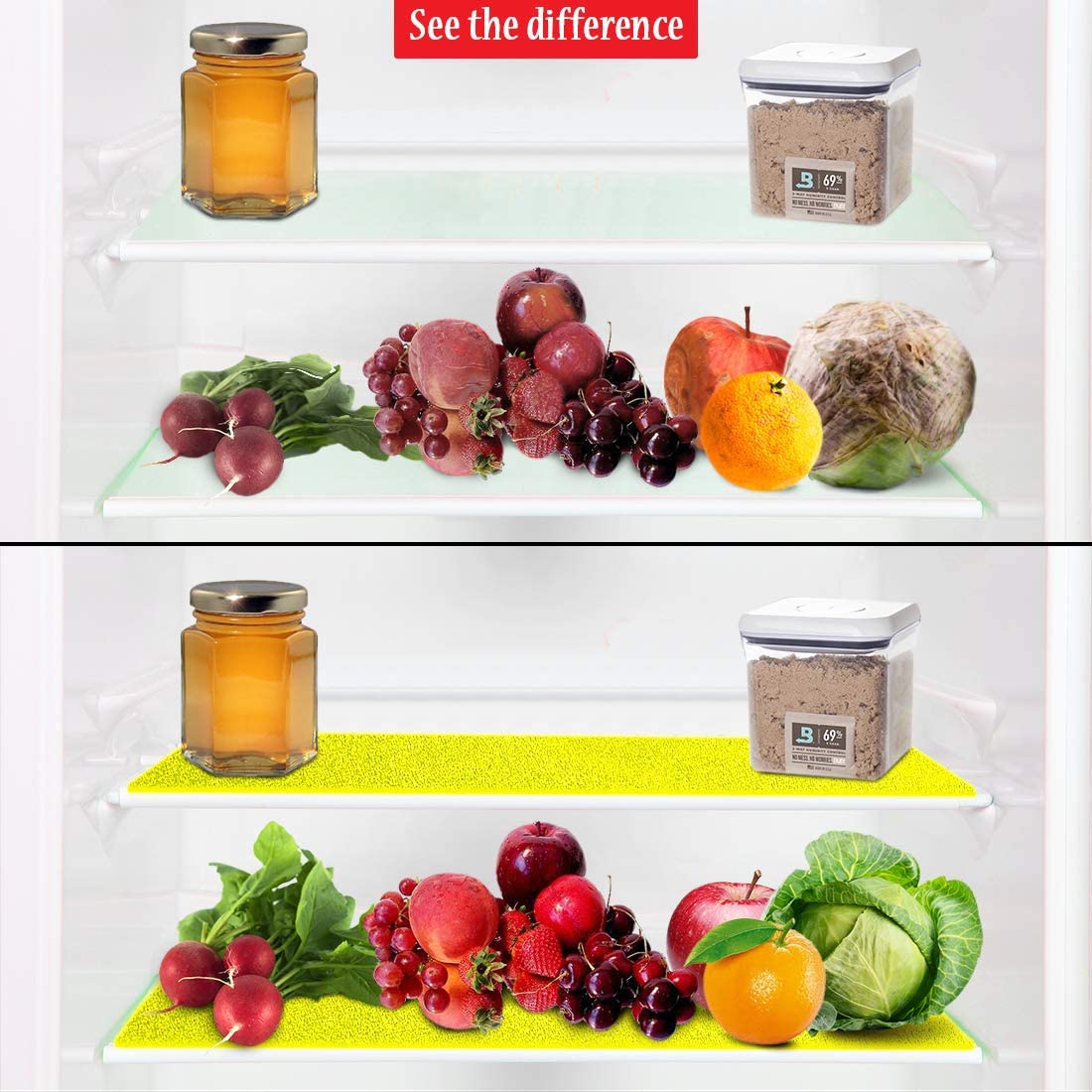 Fruit & Veggie Life Extender Liner for Fridge Refrigerator Drawers (5 Sq Ft)