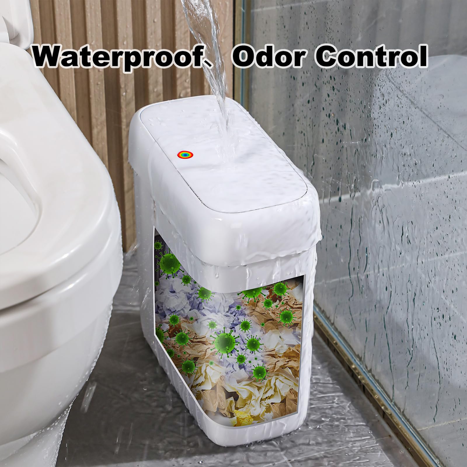 Bathroom Small Trash Can with Lid