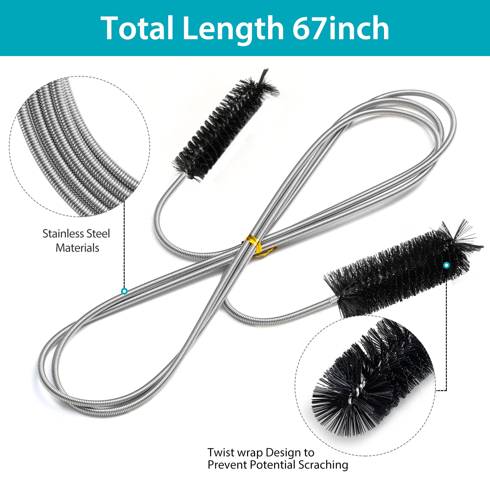 Extra Thick Drain Brush with Stronger Spring