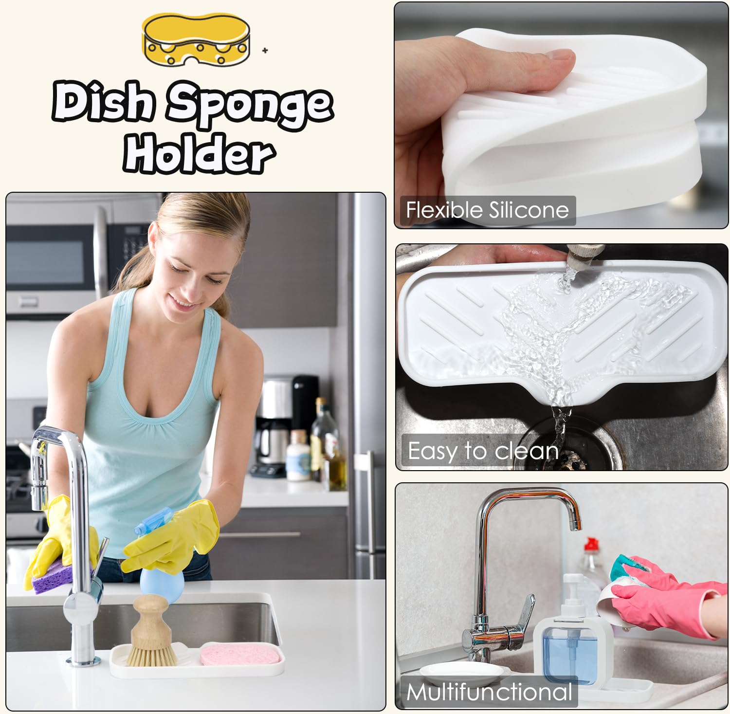 Silicone Bathroom Soap Dishes (3.52 Ounce)