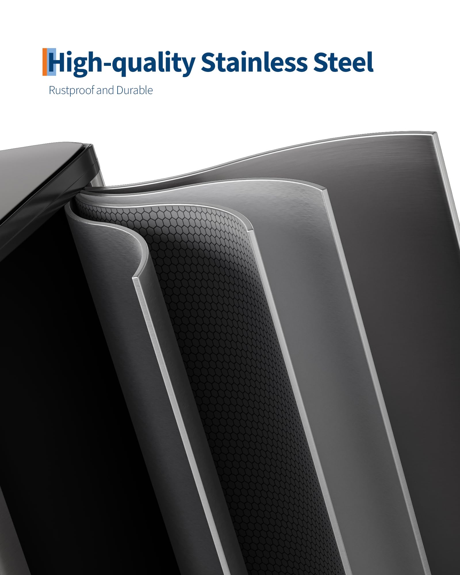 2 x 8 gal Stainless Steel Double Trash Can with Lid for Kitchen