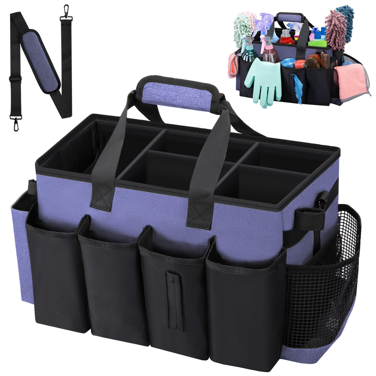 Wearable Large Cleaning Caddy Bag for Housekeepers