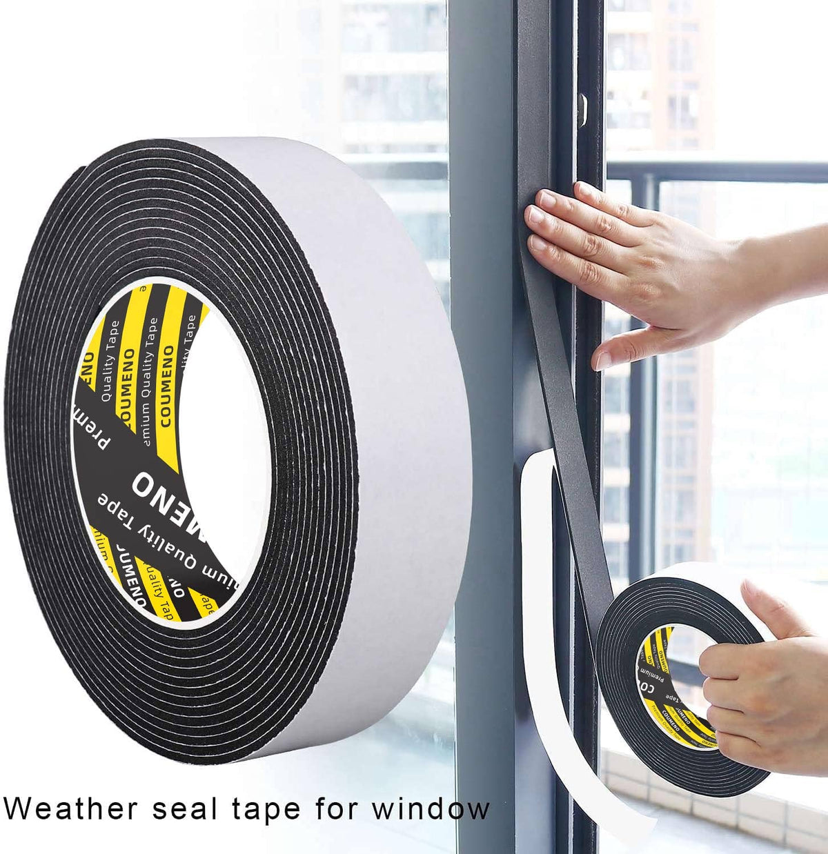 Black Foam Tape Weather Stripping Sealing Sponge