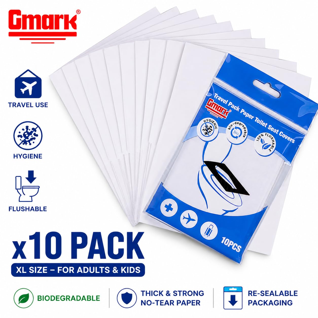 XL Flushable Toilet Seat Covers (100 Count)