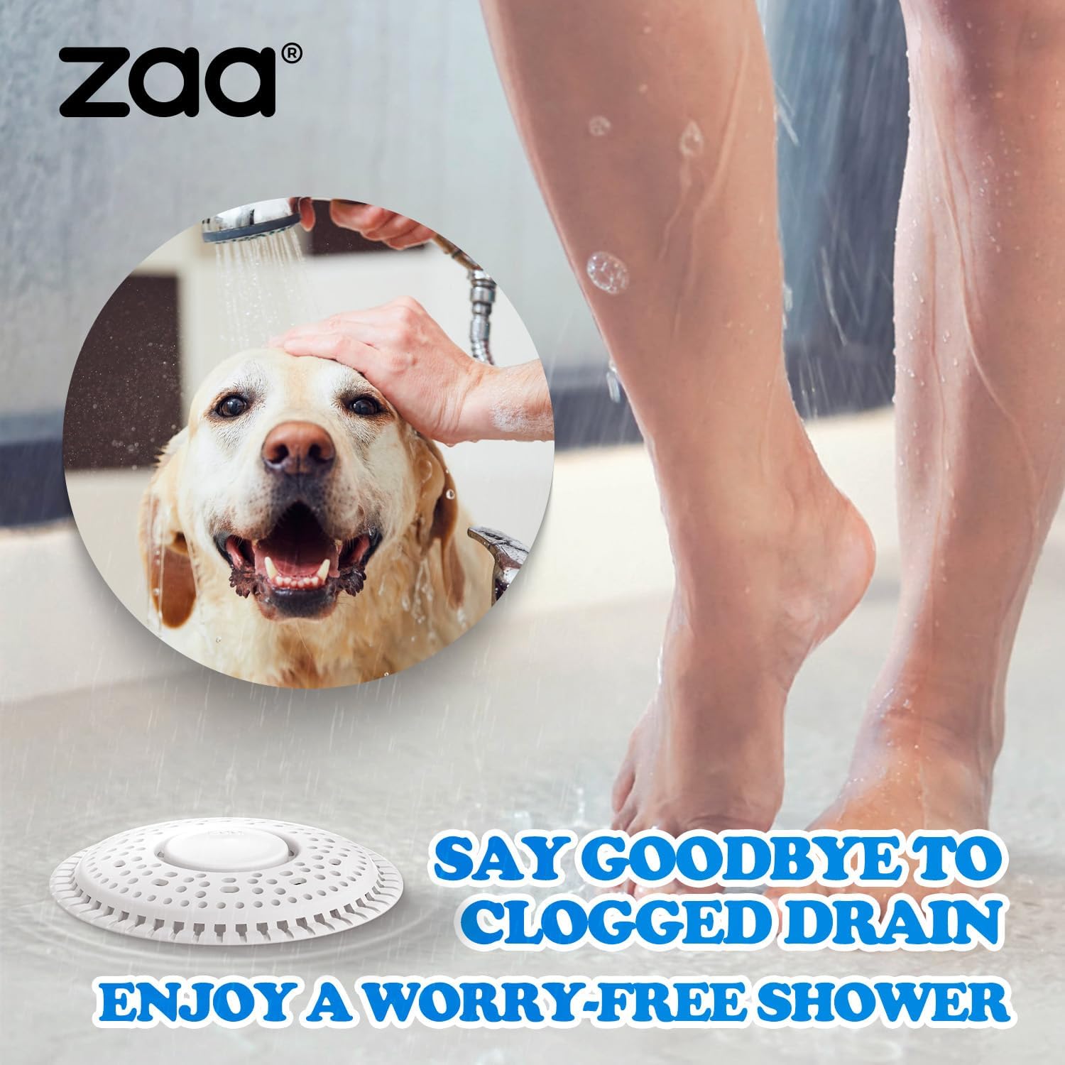 Shower Drain Hair Catcher Silicone Flat Floor Strainer Protector
