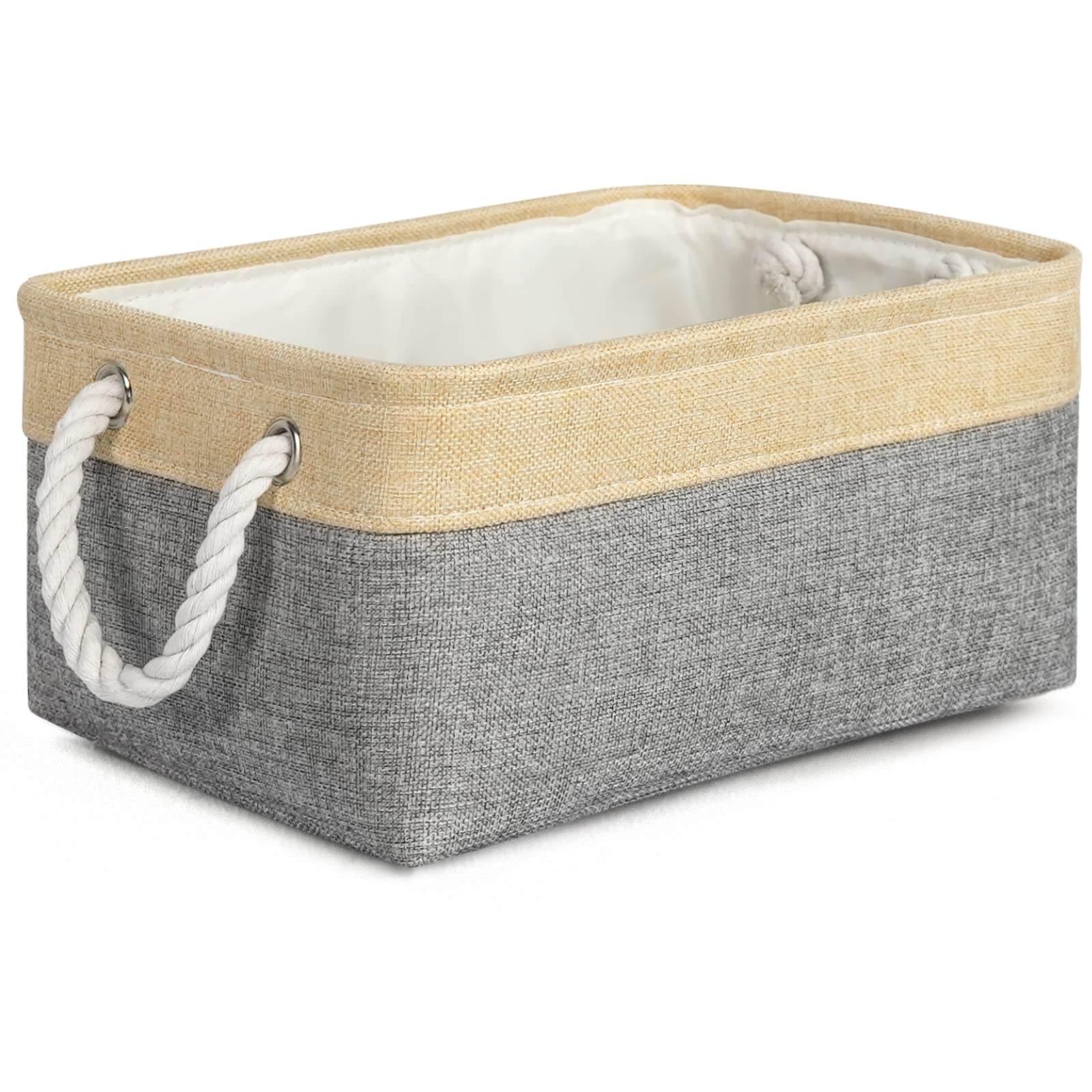 Decorative Basket Rectangular Fabric Storage Bin Organizer Basket with Handles for Clothes Storage