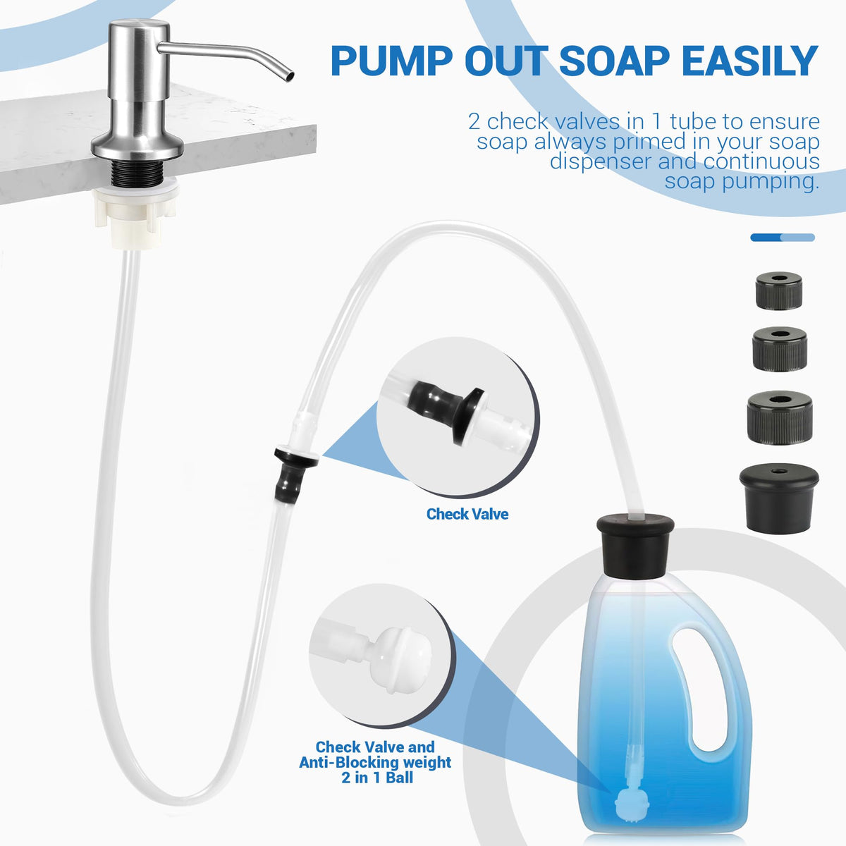Sink Soap Dispenser Extension Kit