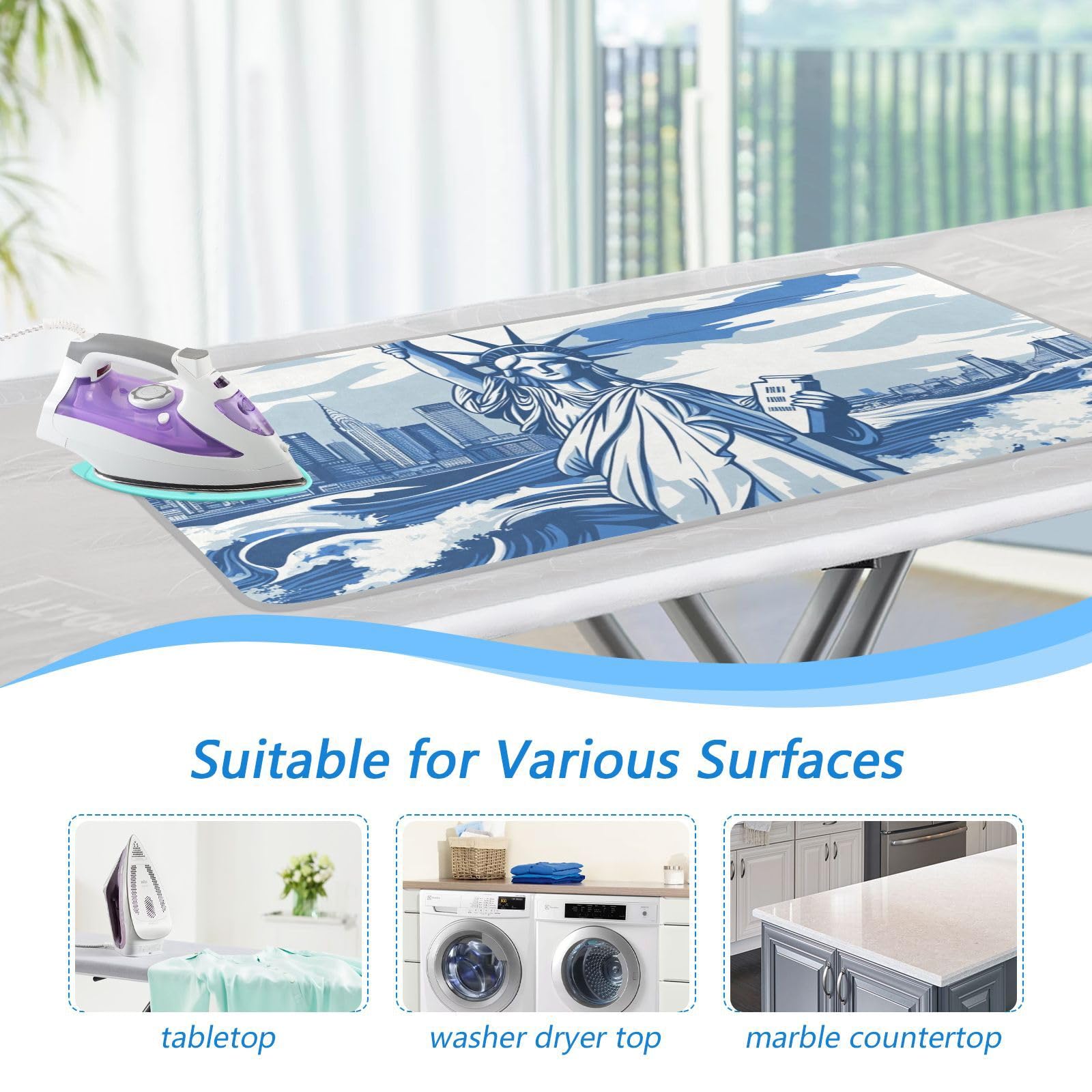 Ironing Mat Portable Ironing Pad Ironing Blanket for Table Top Heat Resistance Double