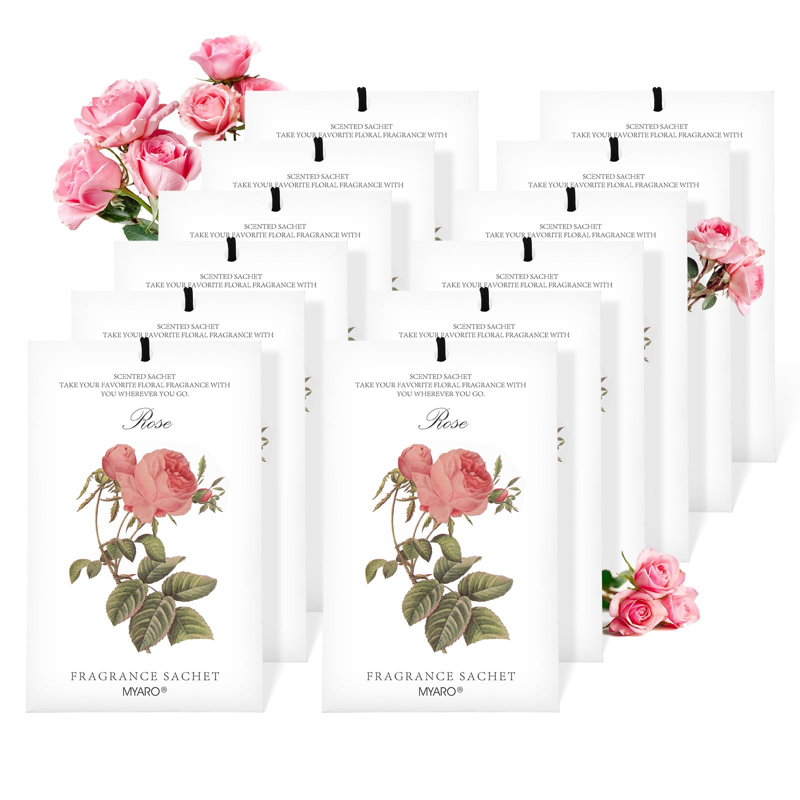 12 Pack Rose Scented Sachets (12 Count)