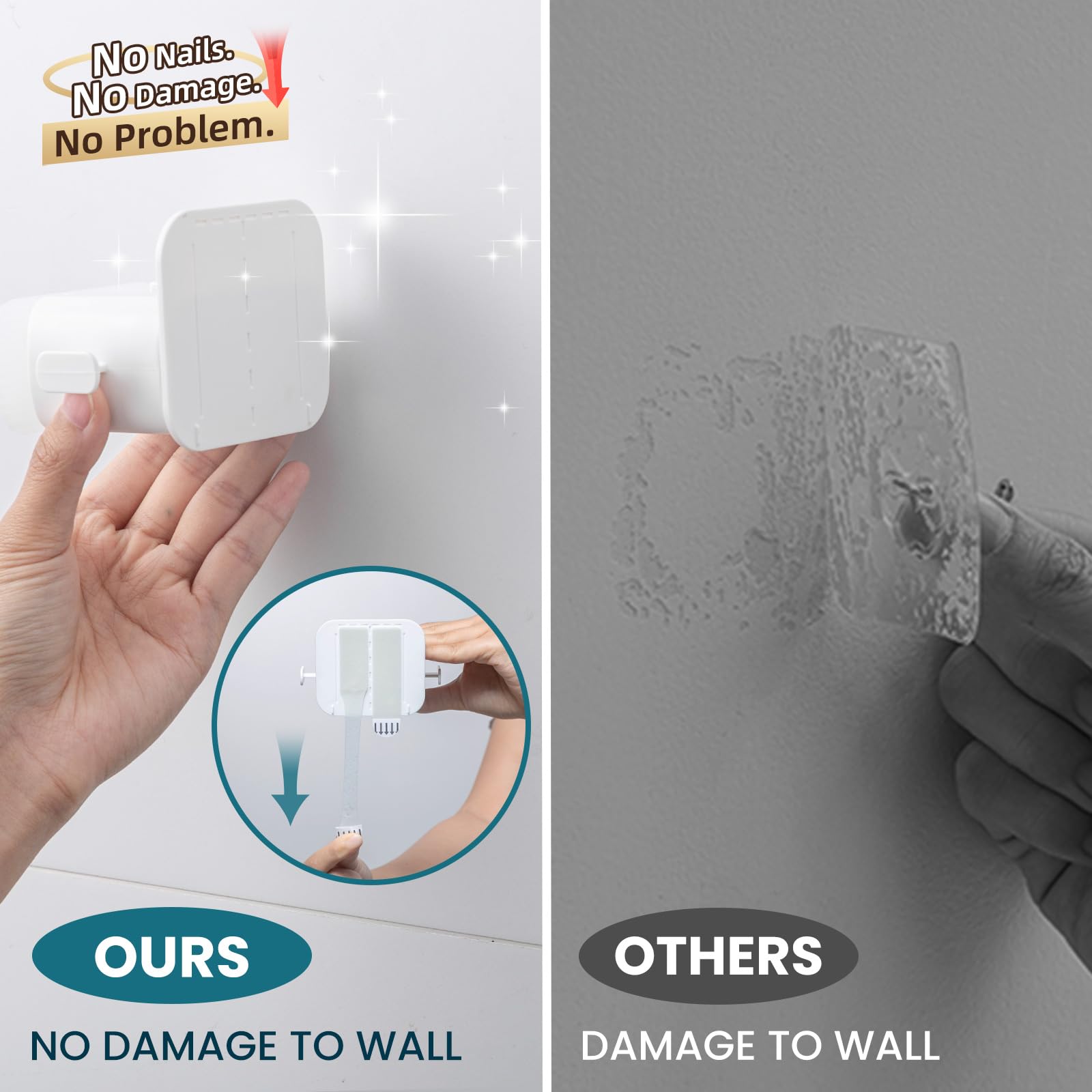 Mop and Broom Holder Wall Mount Grippers (3 Count)