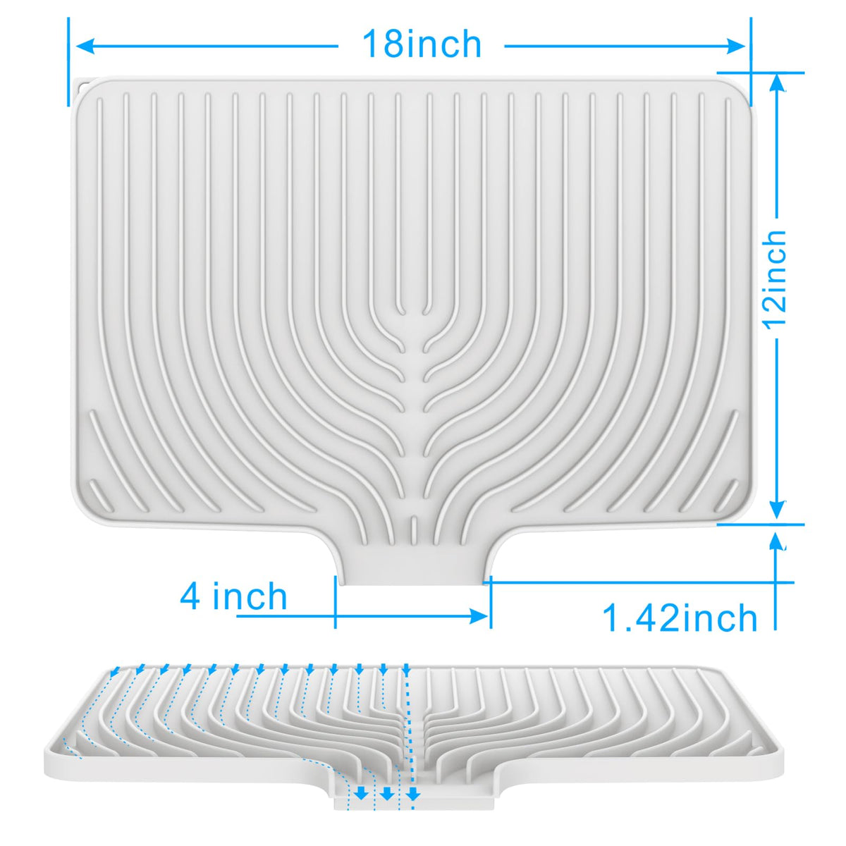 Dish drying mats for kitchen counter
