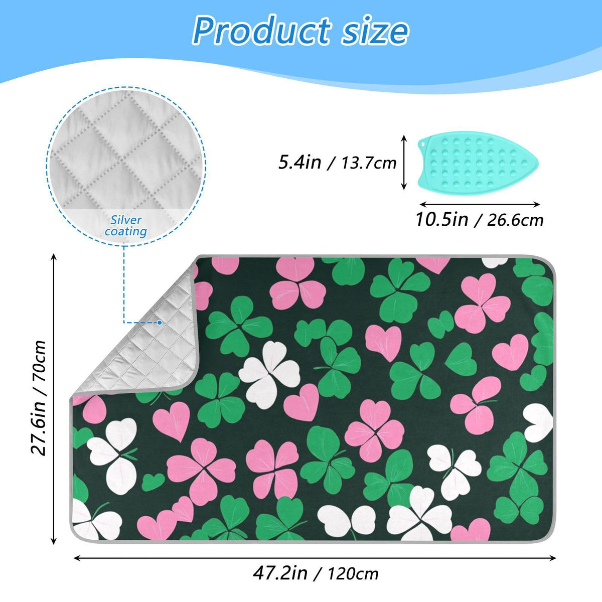Ironing Mat Portable Ironing Pad Ironing Blanket for Table Top Heat Resistance Double