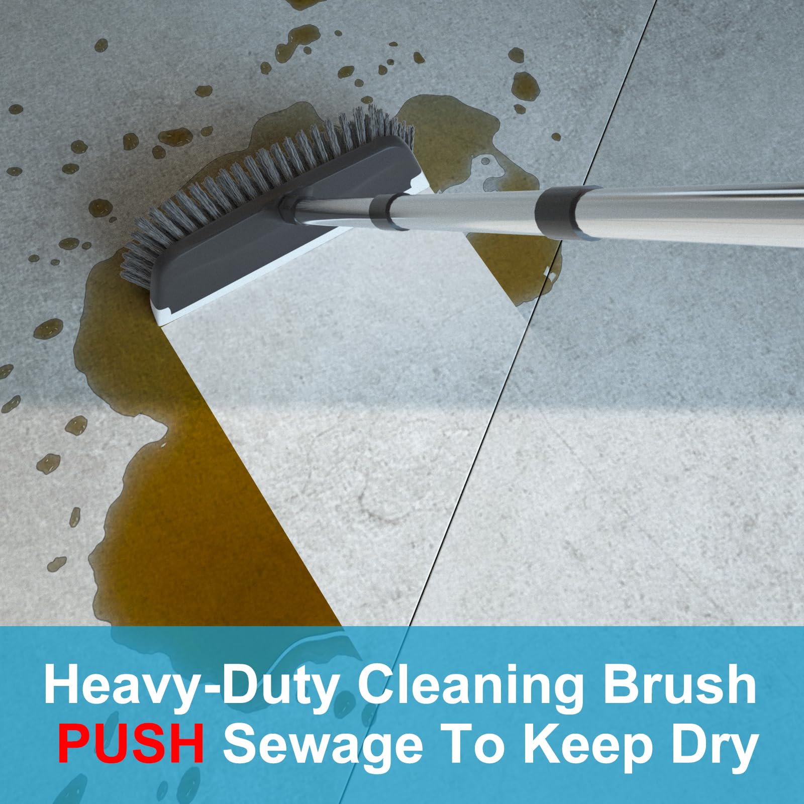 Floor Scrub Brush with 55" Long Handle