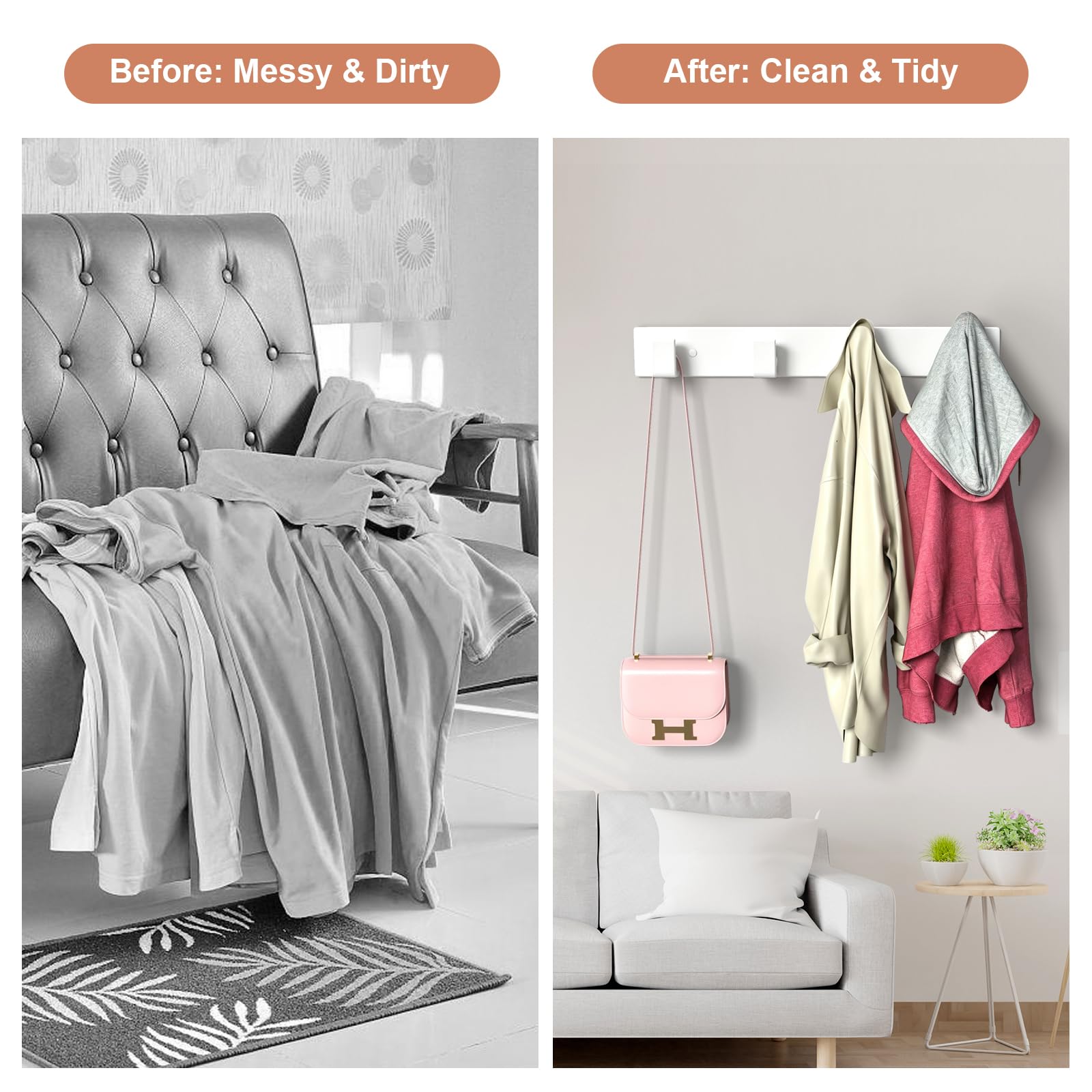 Stainless Steel Wall Coat Rack