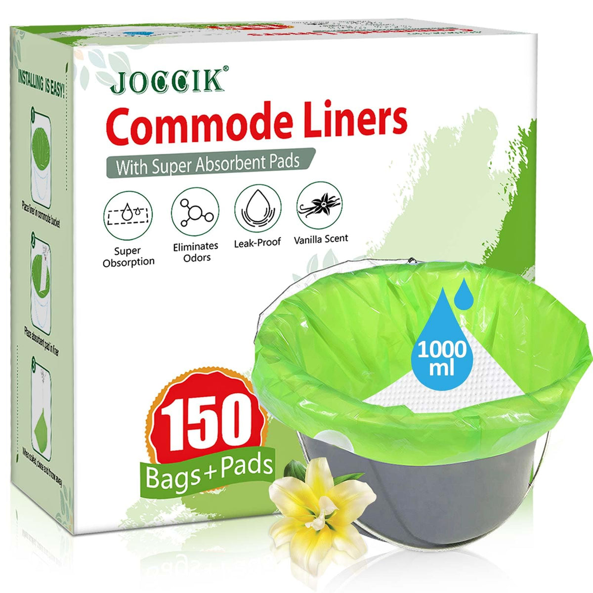 Bedside Commode Liners (150 Count)