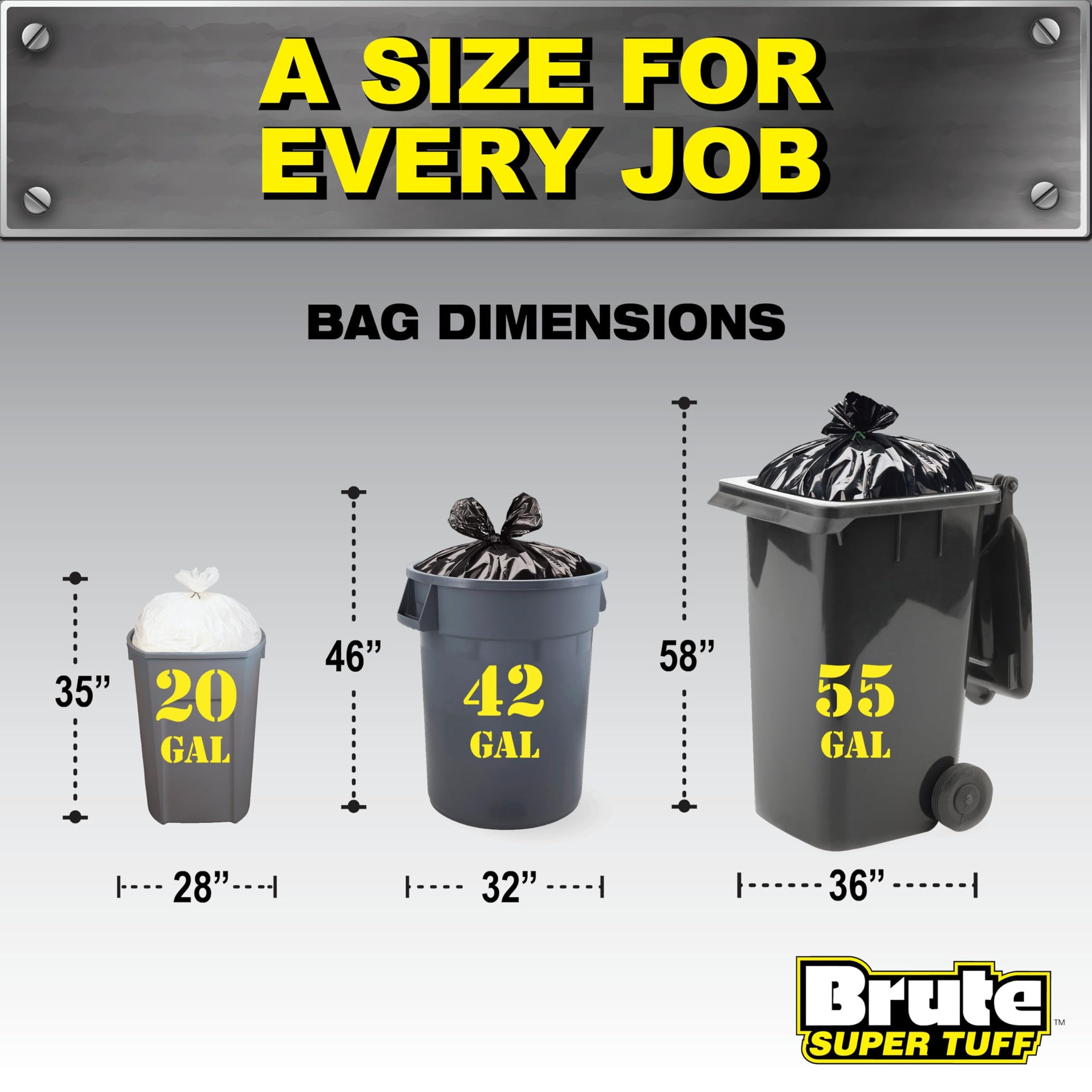 55 Gallon Contractor Bags (15 Count)