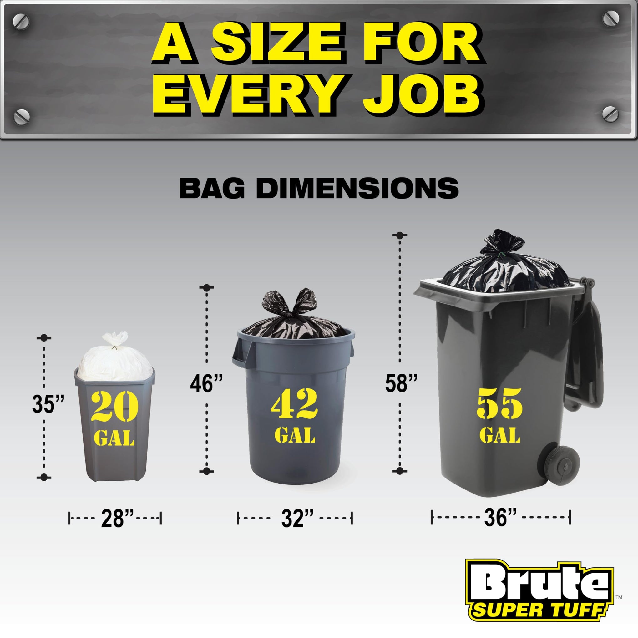55 Gallon Contractor Bags (15 Count)