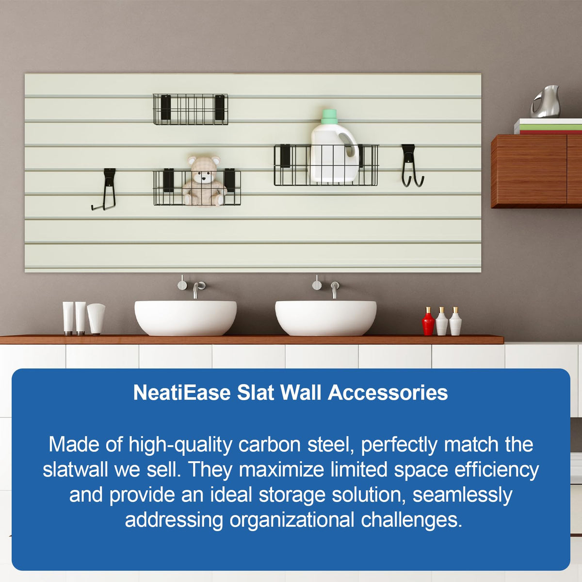 29 PCS Slatwall Accessories Kit for Garage Rooms Shops Storage