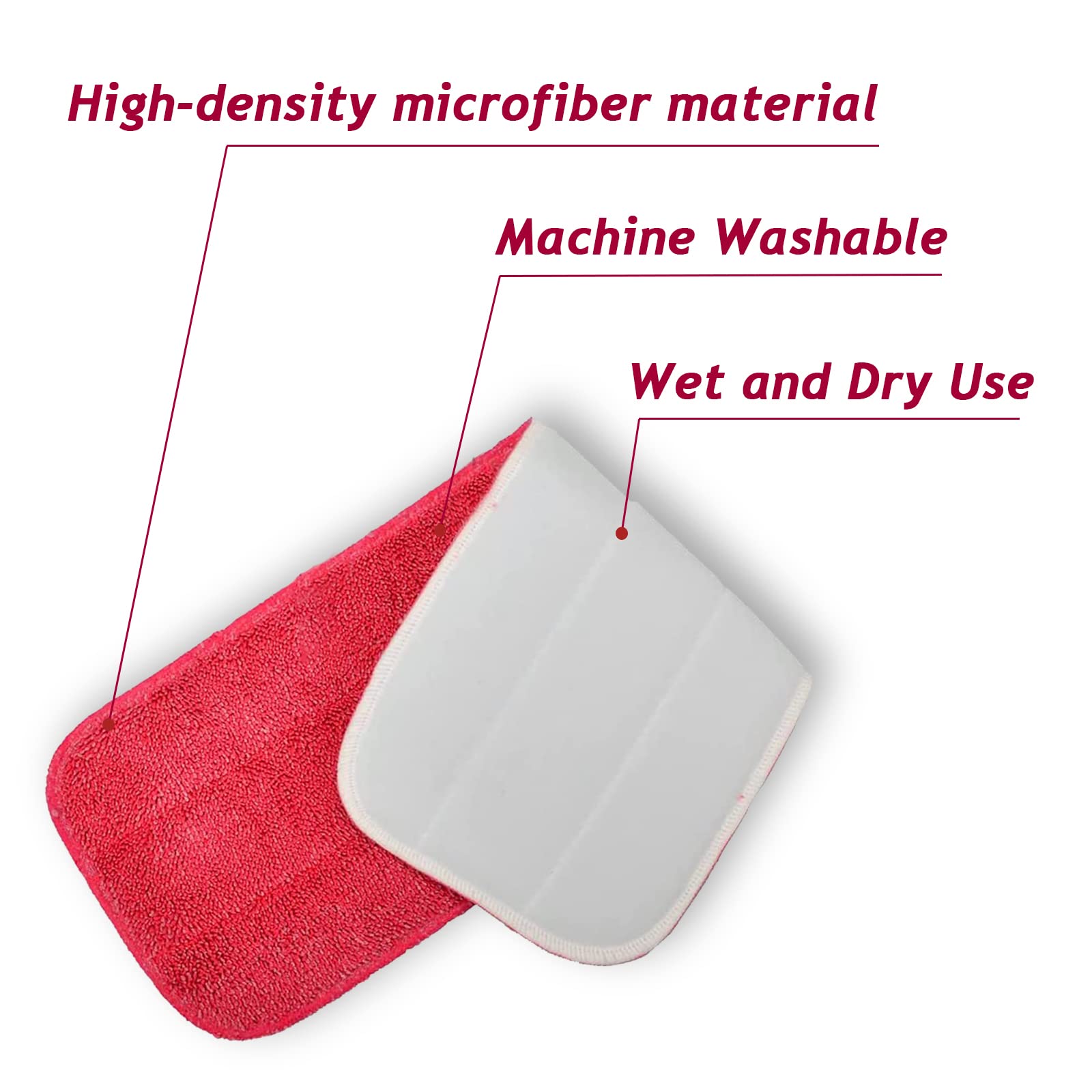 12Pack Microfiber Mop Pads (12 Count)