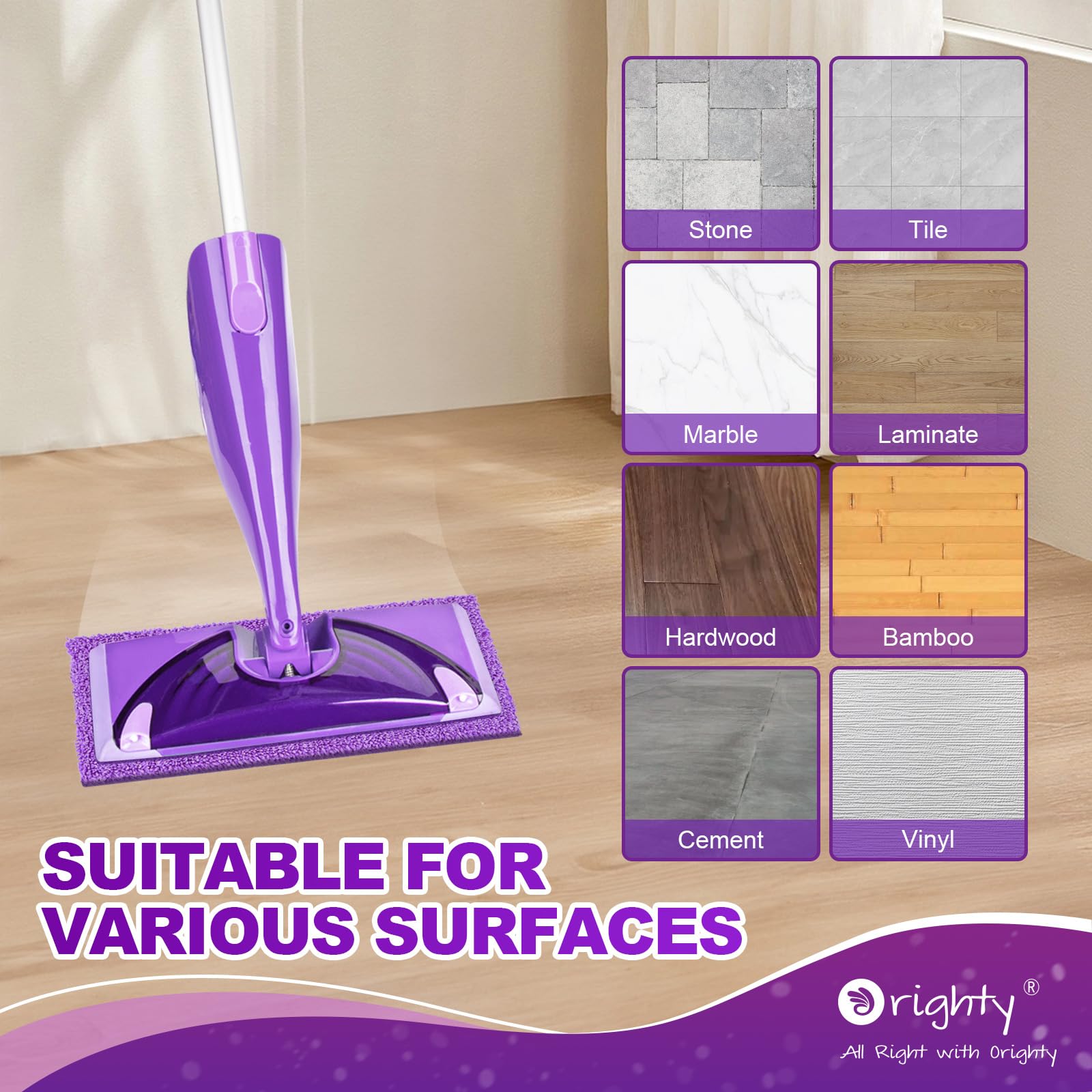 Microfiber Mop Pads Compatible with Swiffer Wet Jet (12 Count)