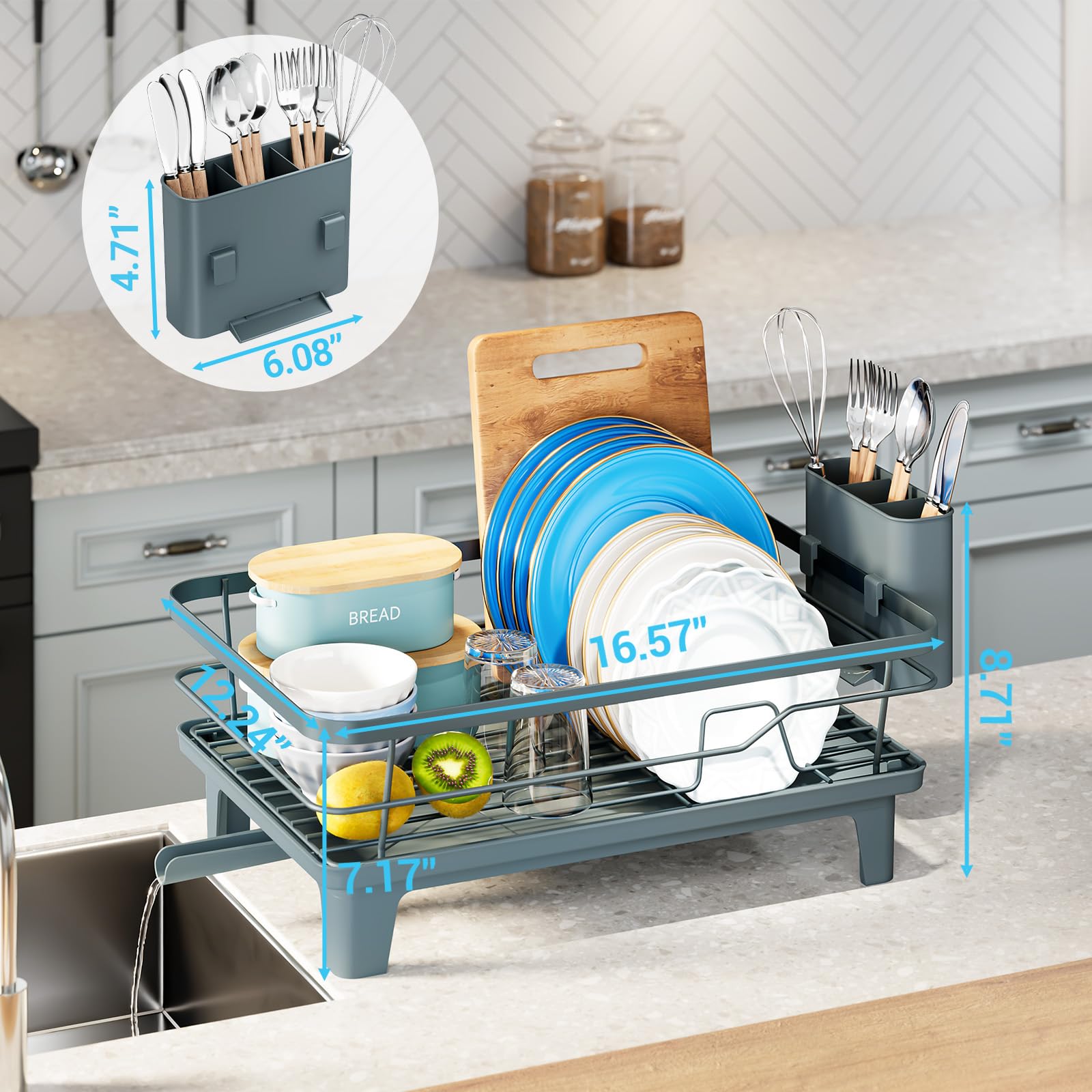 Urakify Dish Drying Rack for Kitchen Counter