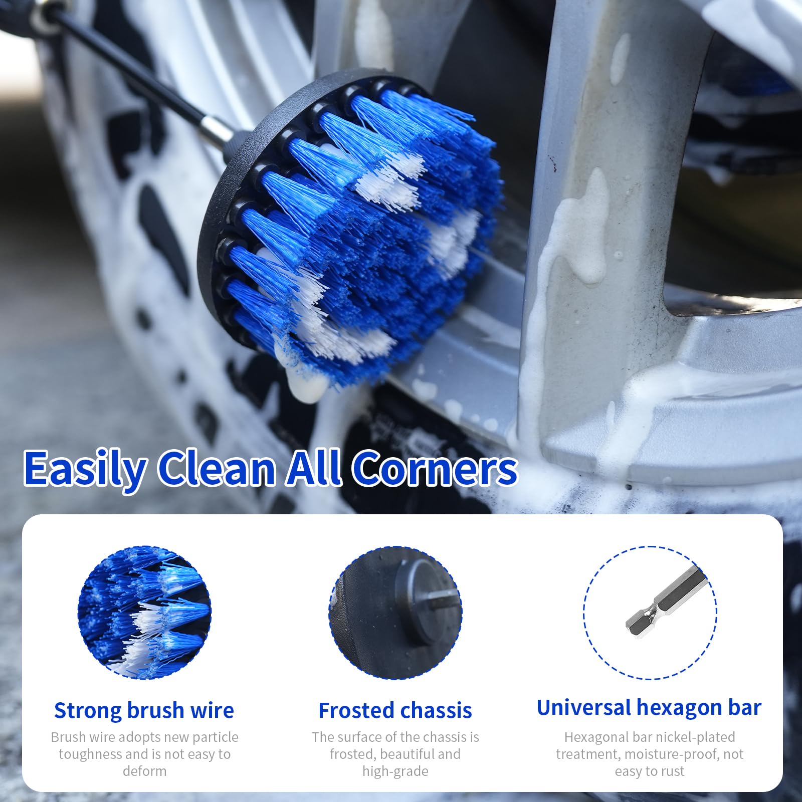 10 Pcs Drill Brush Attachment Set (10 Count)