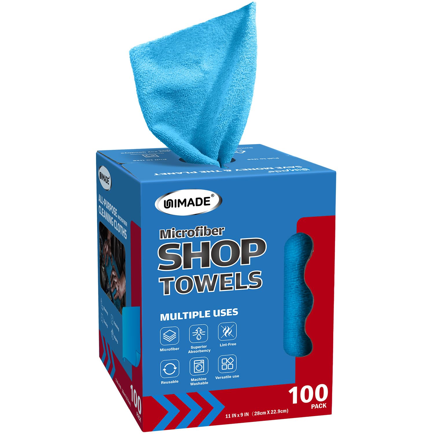 Shop Towels 100 Sheets Microfiber Cleaning Cloth (100 Count)