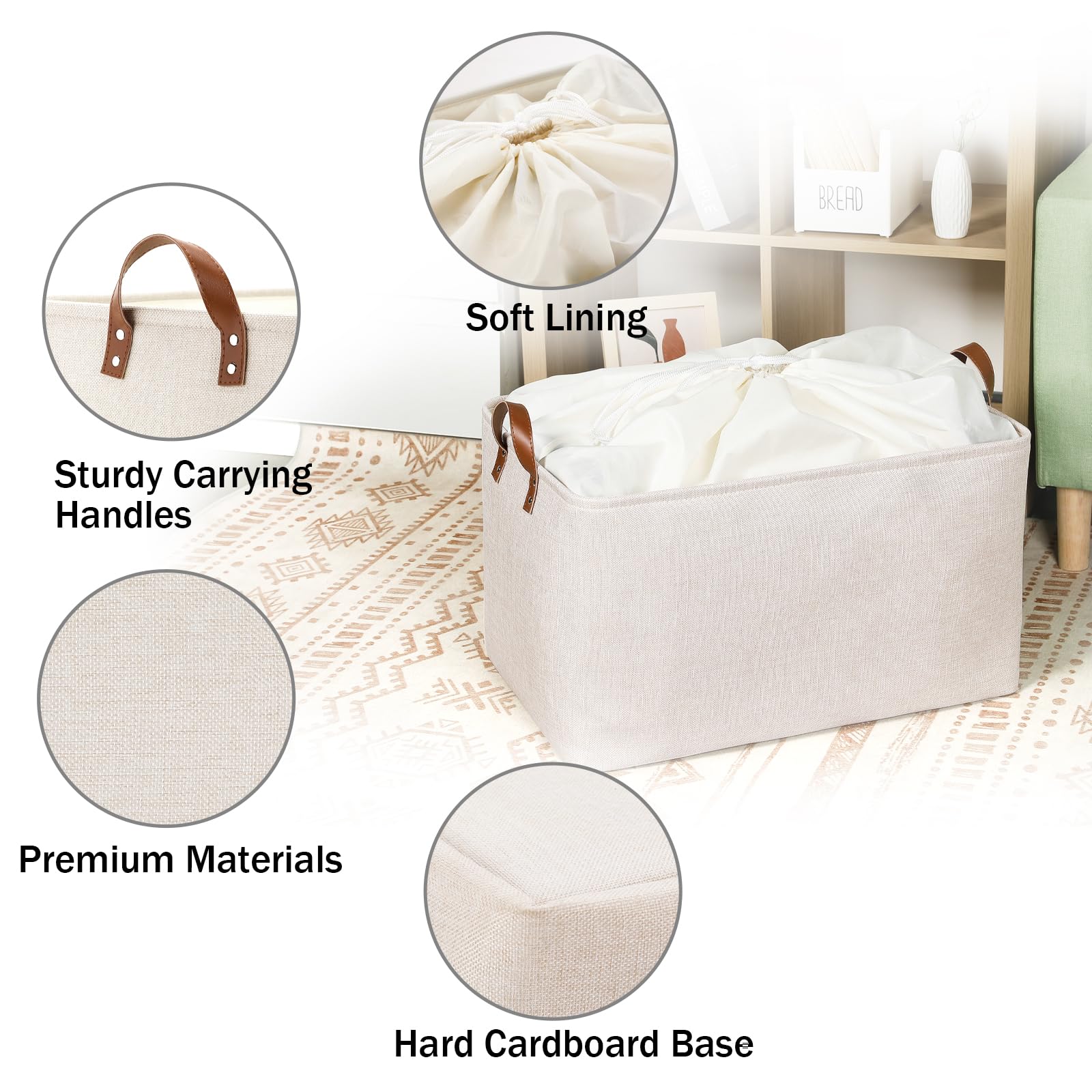 Beige Storage Baskets for Organizing