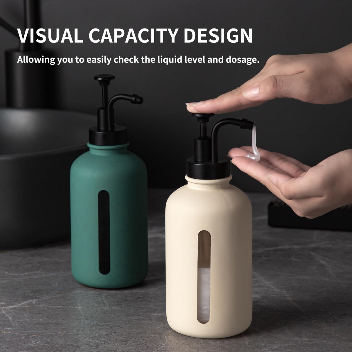 Beige Soap Dispenser