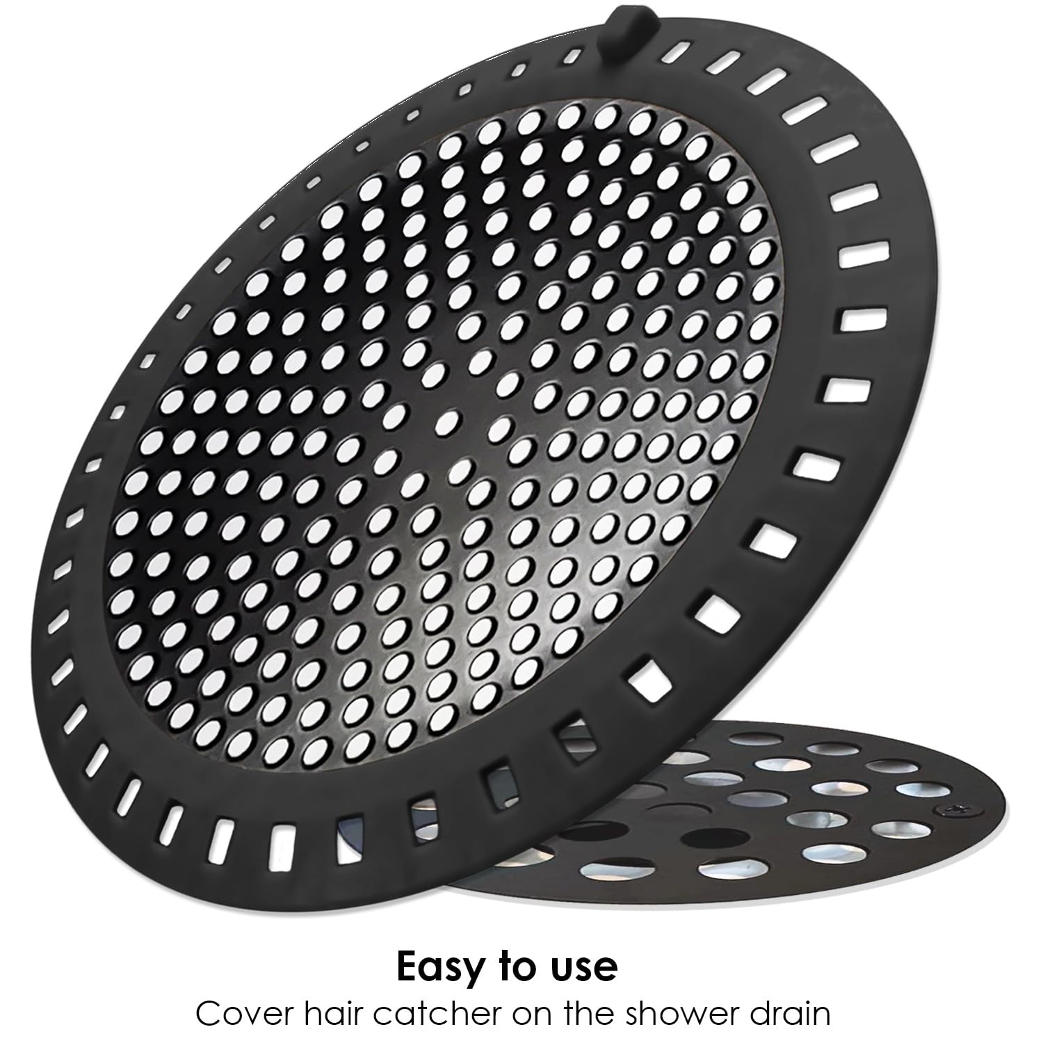 2PCS Shower Hair Drain Catcher (2 Count)