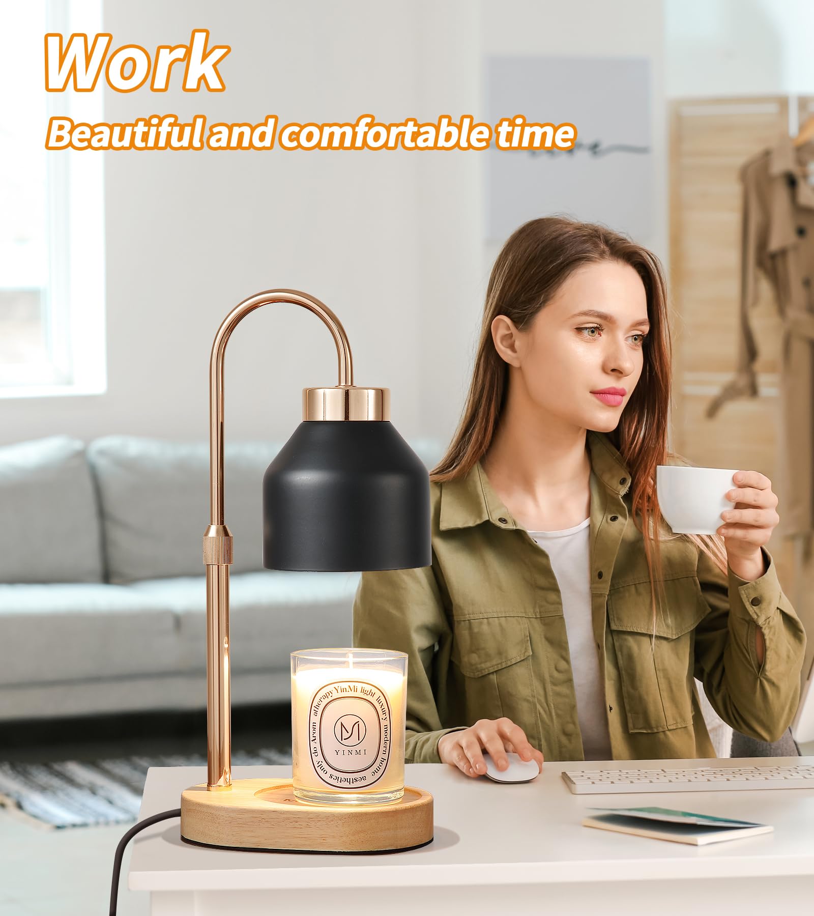 Candle Warmer Lamp with Dimmer and Timer
