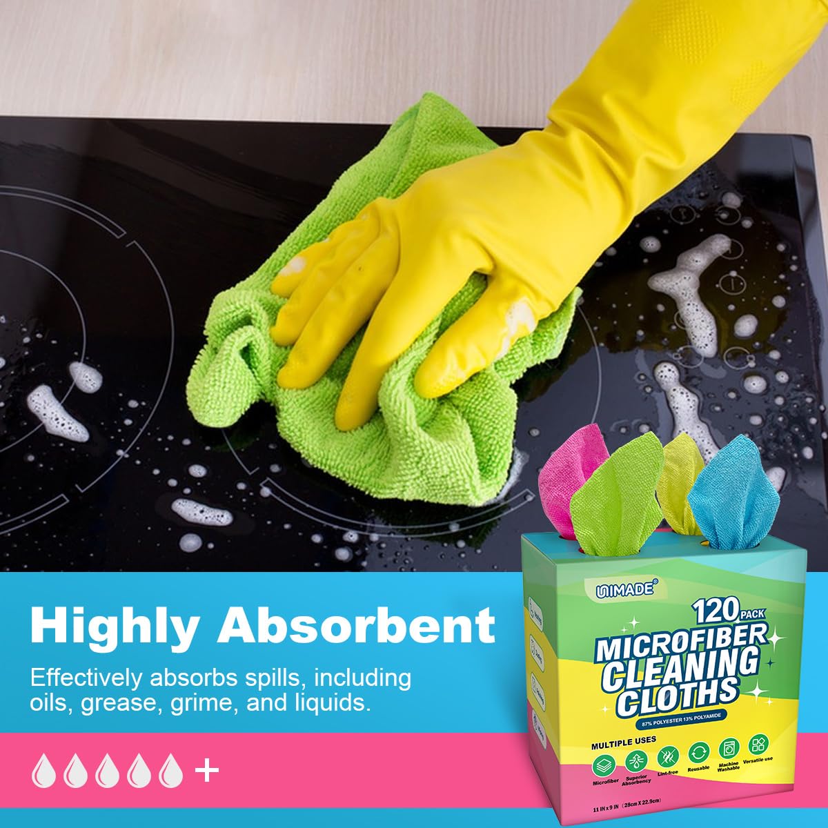 Microfiber Cleaning Cloth (120 Count)