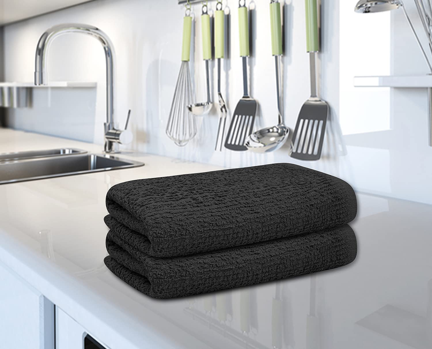 Bar Mop Grey Ribbed 16x19 Pack of 24 (24 Count)