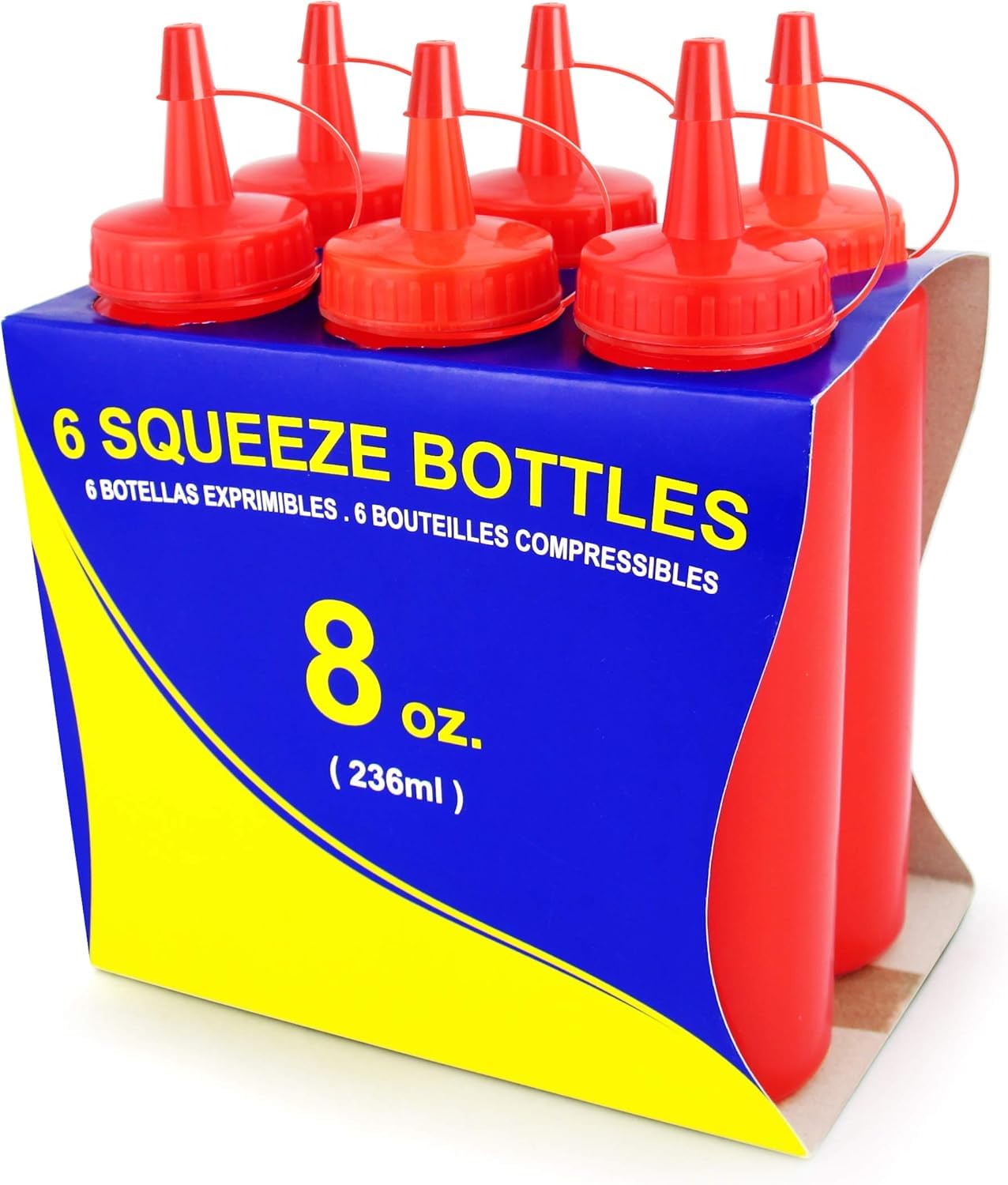8 oz Red Squeeze Bottle