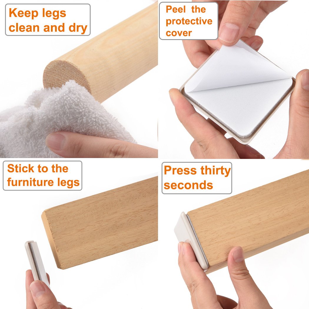 16 Pcs Self Stick Furniture Movers Sliders for Carpet (16 Count)