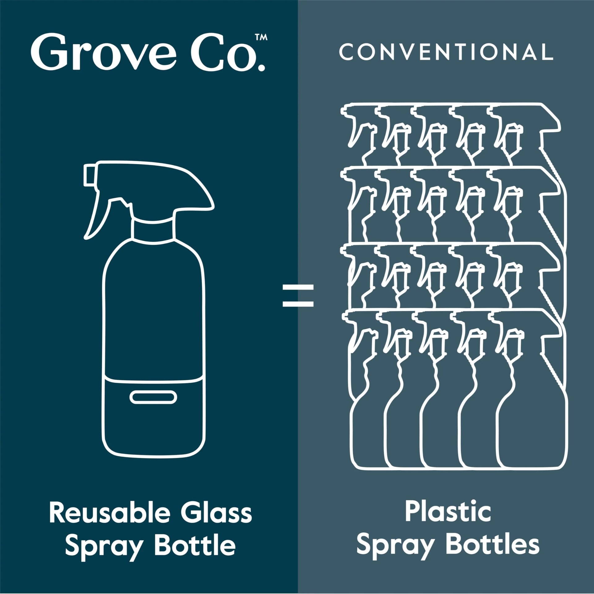 Refillable Glass Spray Bottle for Cleaning