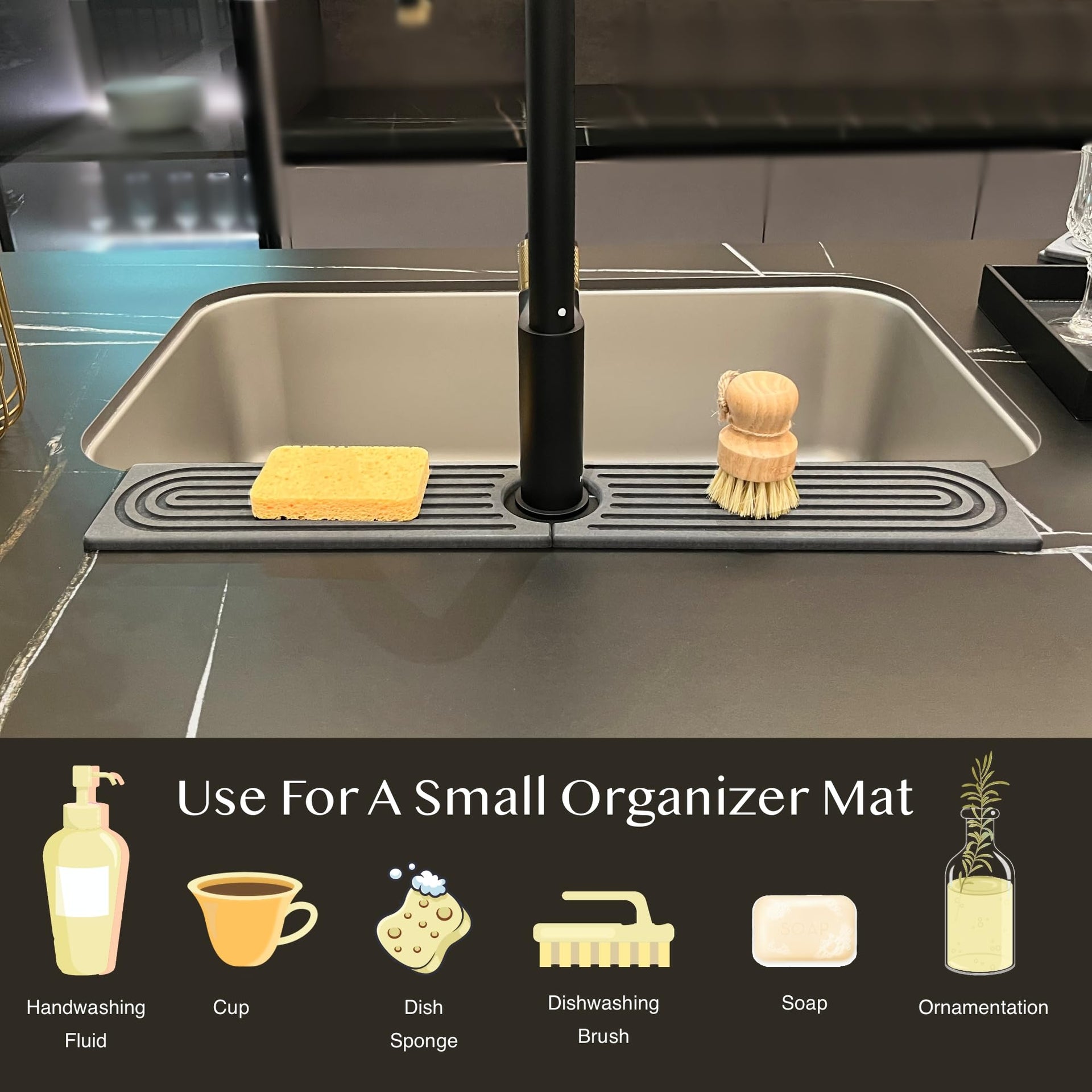 Faucet Mat for Kitchen Sink
