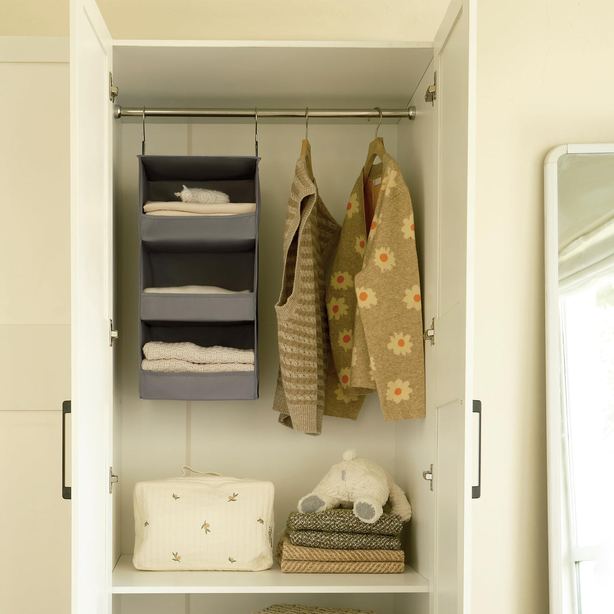 3 Shelf Hanging Closet Organizer