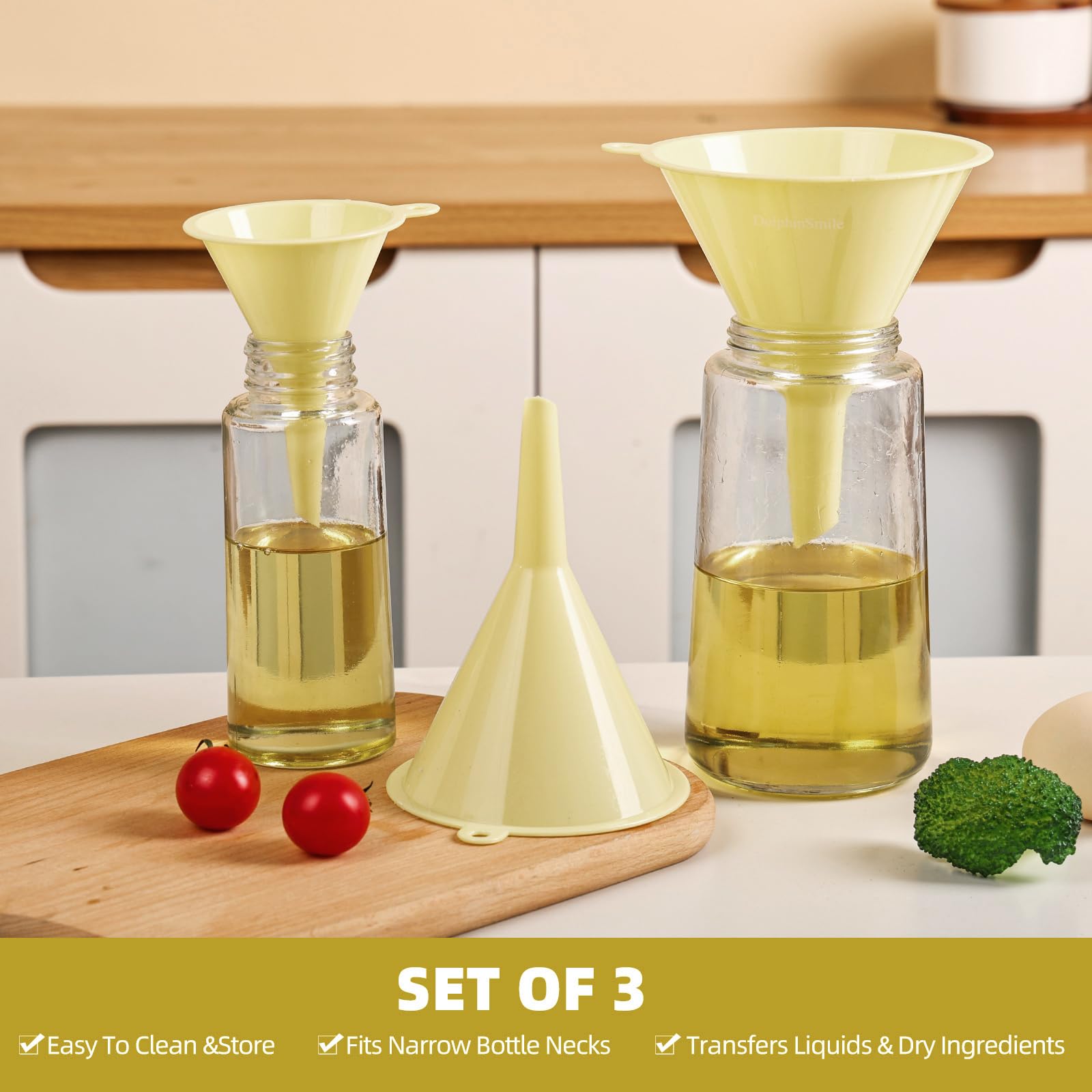 Plastic Kitchen Funnel Set of 3 (3 Count)