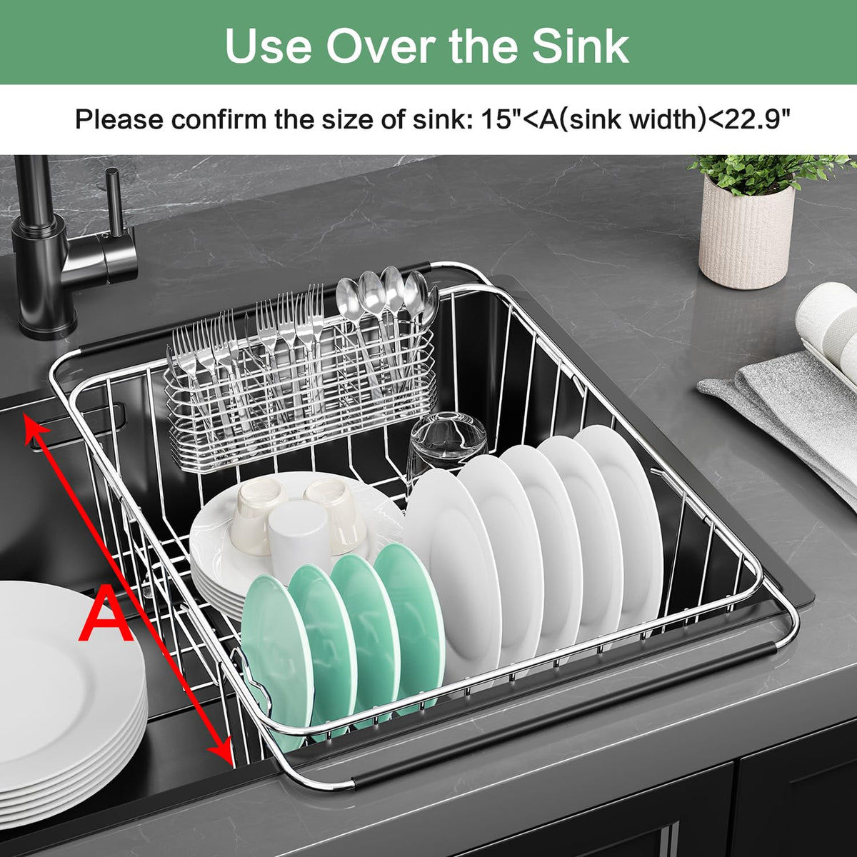 Large Sink Dish Drying Rack