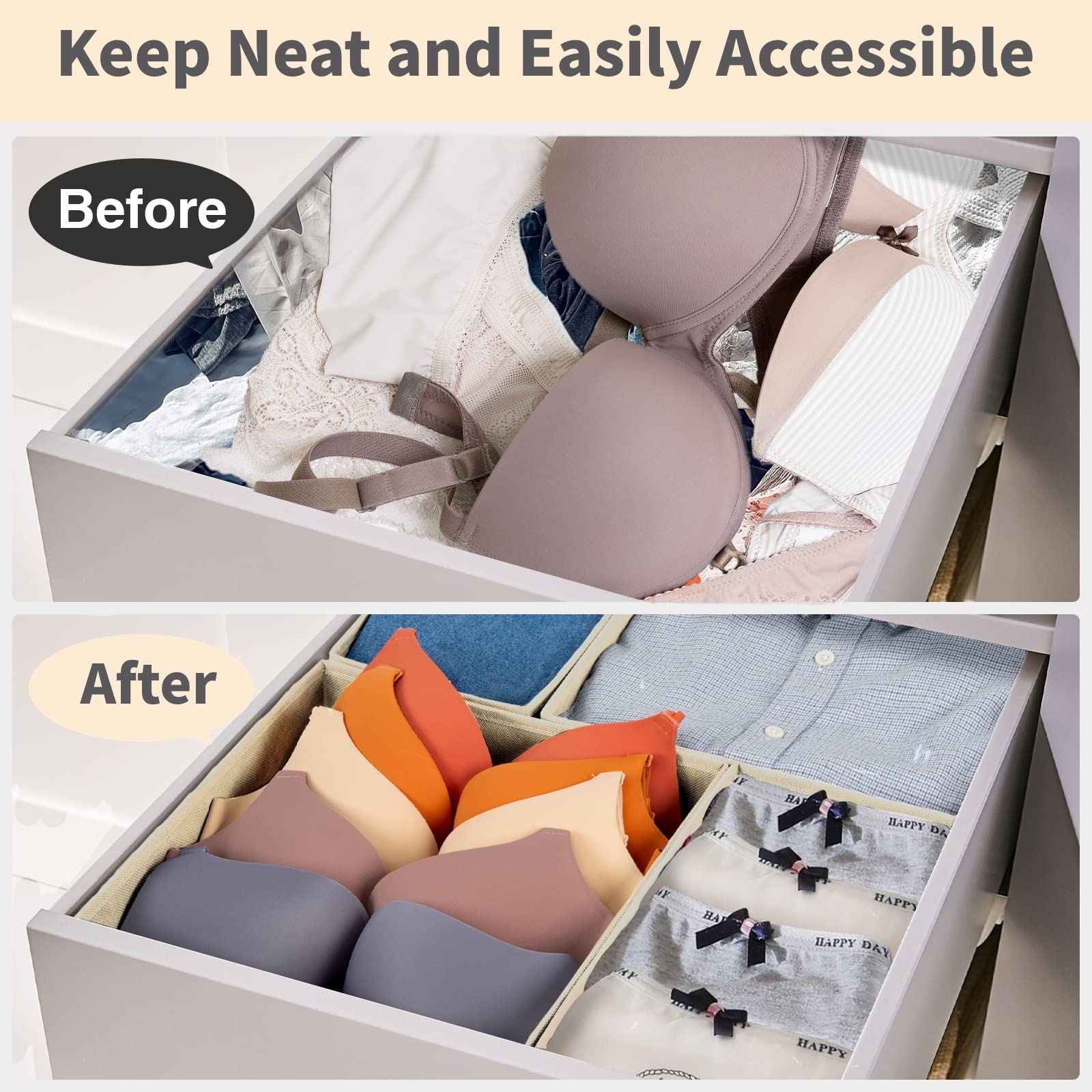 Drawer Organizer Clothes (8 Count)