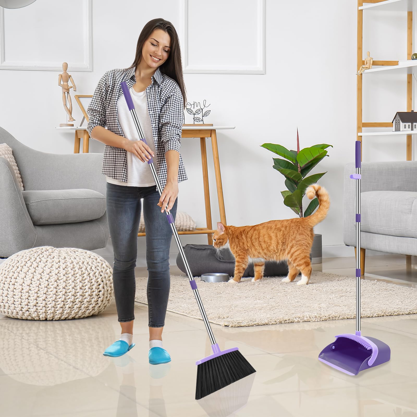 Broom and Dustpan Set with 52