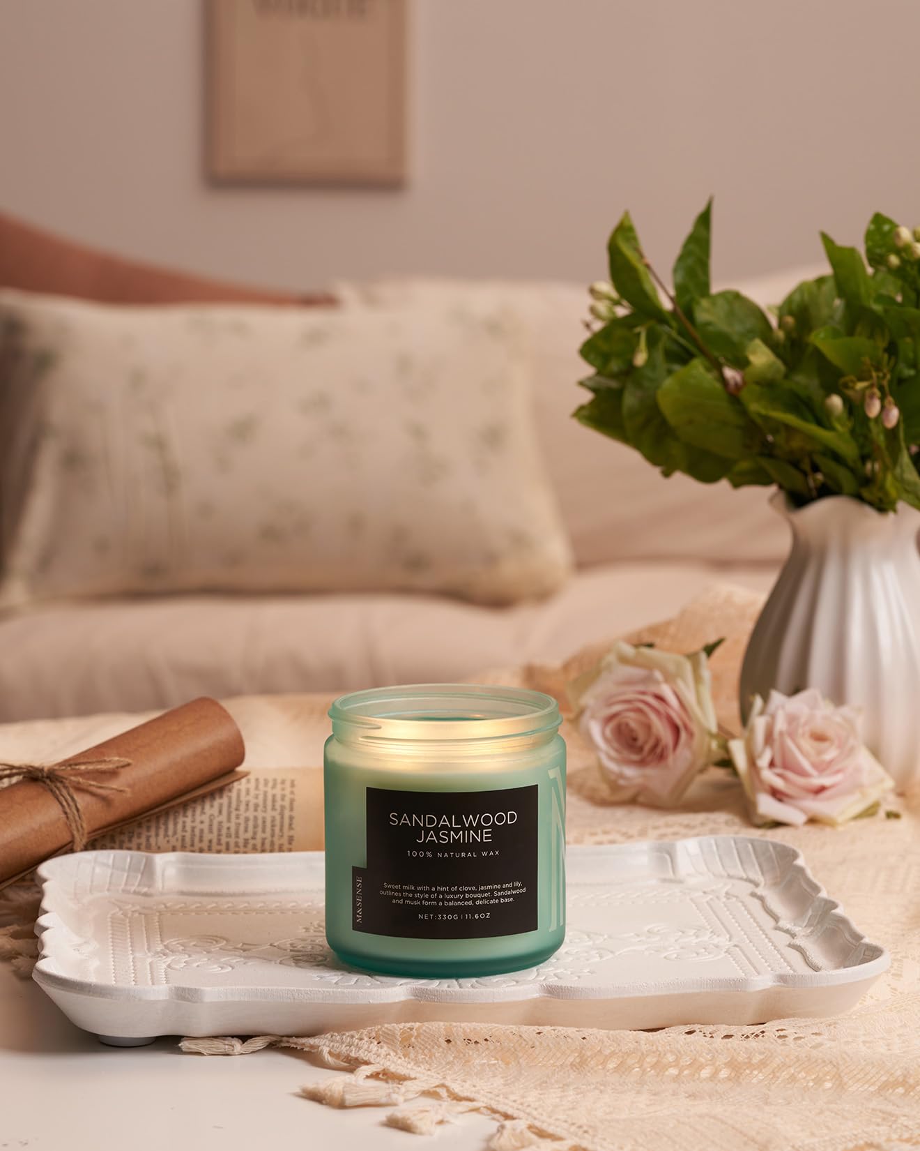 Sandalwood Jasmine Home Scented Candles (11.6 Ounce)
