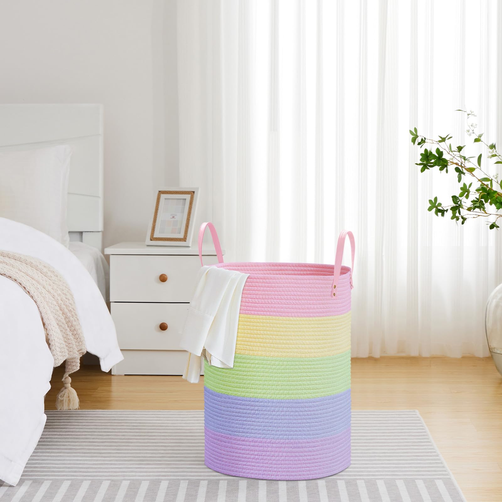 72L Tall Woven Rope Laundry Hamper (2434.6096 Fl Oz) - ModHome Supplies