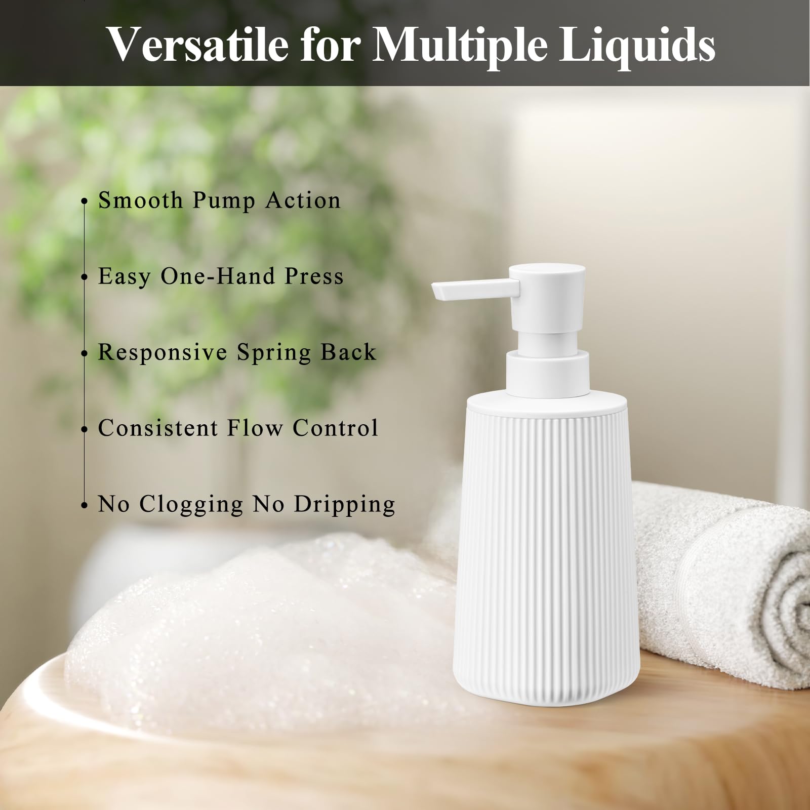 White 2 Pack Hand Soap Dispensers Set (2 Count)